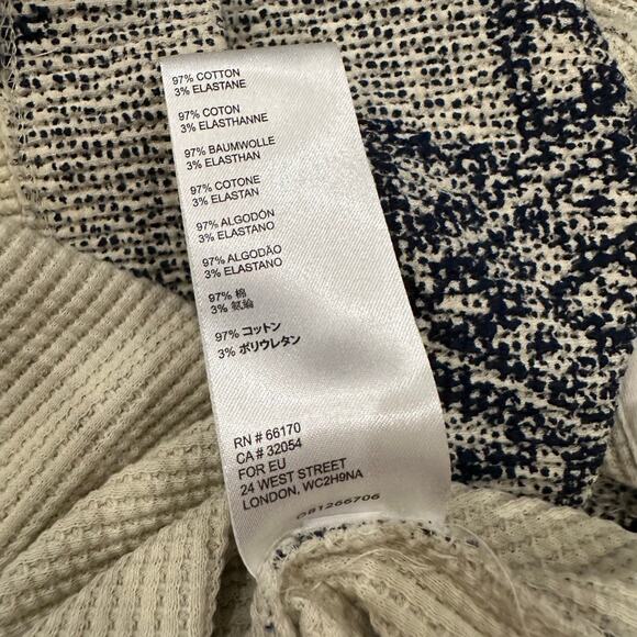 Anthropologie Pilcro Moira Thermal Waffle Knit v-neck Pullover Aztec Tribal XS - Picture 6 of 7